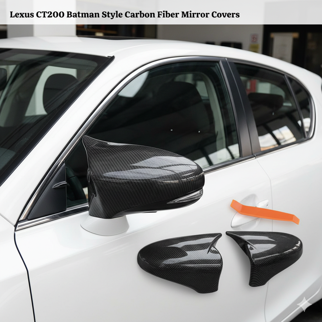 Gemini_Generated_Image_b51vq9b51vq9b51v Lexus CT-200 Batman Style Side Mirror Cover Pair - Image 1