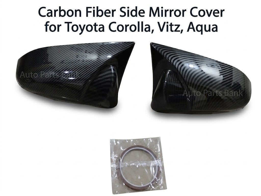 Carbon Fiber Side Mirror Cover for Toyota Corolla, Vitz, Aqua