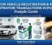 Motor Vehicle Registration & Transfer Guide in Punjab (Complete Fee Structure)