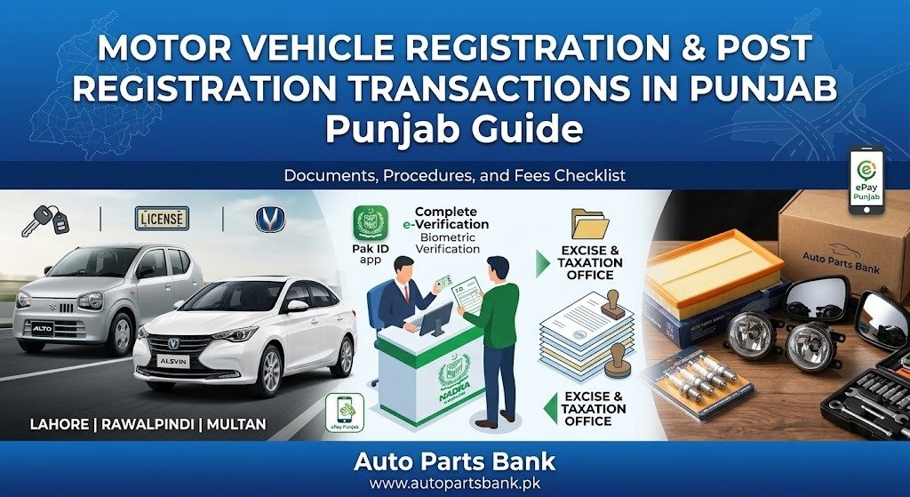 Motor Vehicle Registration & Transfer Guide in Punjab (Complete Fee Structure)
